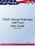TSWF Clinical Pharmacy AIM Form User Guide January 2018