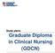Study plans Graduate Diploma in Clinical Nursing (GDCN)