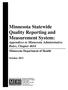 Minnesota Statewide Quality Reporting and Measurement System: Appendices to Minnesota Administrative Rules, Chapter 4654