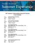 2017 Summer Undergraduate Research Program Event Schedule