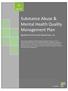 Substance Abuse & Mental Health Quality Management Plan