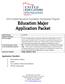 Education Major Application Packet