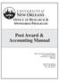 Post Award & Accounting Manual
