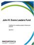 John R. Evans Leaders Fund. Guidelines for completing research infrastructure proposal
