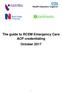 The guide to RCEM Emergency Care ACP credentialing October 2017