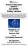 School of Education Seminar EU 2020: Policy review