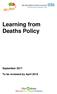 Learning from Deaths Policy