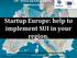 Startup Europe: help to implement SUI in your region.
