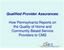 Qualified Provider Assurances: How Pennsylvania Reports on the Quality of Home and Community Based Service Providers to CMS