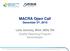 MACRA Open Call December 5 th, 2016