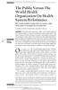 The Public Versus The World Health Organization On Health System Performance