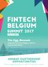 14/12/2017 The Egg, Brussels Organised by FinTech Belgium asbl/vzw Supported by B-Hive