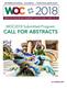 WOC2018 Submitted Program: CALL FOR ABSTRACTS