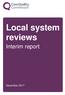 Local system reviews. Interim report