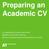 Preparing an Academic CV