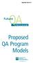 Agenda Item 6.7. Future PROGRAM. Proposed QA Program Models