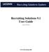 Recruiting Solutions 9.1 User Guide