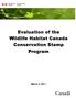 Evaluation of the Wildlife Habitat Canada Conservation Stamp Program