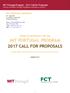MIT PORTUGAL PROGRAM 2017 CALL FOR PROPOSALS