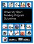 University Sport Funding Program Guidelines SEPTEMBER 2013