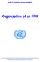 PUBLIC ORDER MANAGEMENT. Organization of an FPU