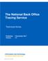 The National Back Office Tracing Service