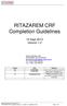RITAZAREM CRF Completion Guidelines