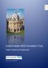 Oxford Health NHS Foundation Trust. Visitor Guide and Programme. Caring, Safe and Excellence