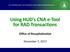 Using HUD's CNA e-tool for RAD Transactions Office of Recapitalization