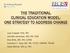 THE TRADITIONAL CLINICAL EDUCATION MODEL: ONE STRATEGY TO ADDRESS CHANGE