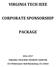 VIRGINIA TECH IEEE CORPORATE SPONSORSHIP PACKAGE