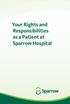Your Rights and Responsibilities as a Patient at Sparrow Hospital
