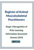 Register of Animal Musculoskeletal Prac55oners