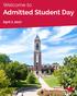Admitted Student Day April 7, 2017