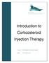 Introduction to Corticosteroid Injection Therapy