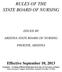 RULES OF THE STATE BOARD OF NURSING
