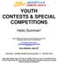 YOUTH CONTESTS & SPECIAL COMPETITIONS
