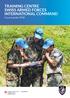 TRAINING CENTRE SWISS ARMED FORCES INTER NATIONAL COMMAND Course guide 2018