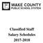 Wake County Public School System Salary Schedule Bus Drivers and Bus Operations Team Leaders