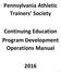 Pennsylvania Athletic Trainers Society. Continuing Education Program Development Operations Manual