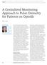 A Centralized Monitoring Approach to Pulse Oximetry for Patients on Opioids