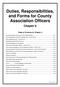 Duties, Responsibilities, and Forms for County Association Officers