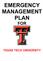 EMERGENCY MANAGEMENT PLAN FOR
