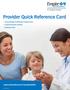 Provider Quick Reference Card