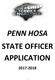 PENN HOSA STATE OFFICER APPLICATION