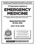 12 th Annual Summer Conference on EMERGENCY MEDICINE