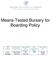 Means-Tested Bursary for Boarding Policy