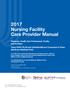 2017 Nursing Facility Care Provider Manual