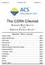 The CSRA Chemist. Savannah River Section. I n s i d e T h i s I s s u e. of the American Chemical Society. Volume 54 October 2011 Number 5