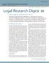 Legal Research Digest 30